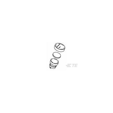 Te Connectivity 64E9=COLOR PB CAP WHITE ROUND 7-1437569-7